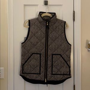 J.Crew puffer vest | herringbone